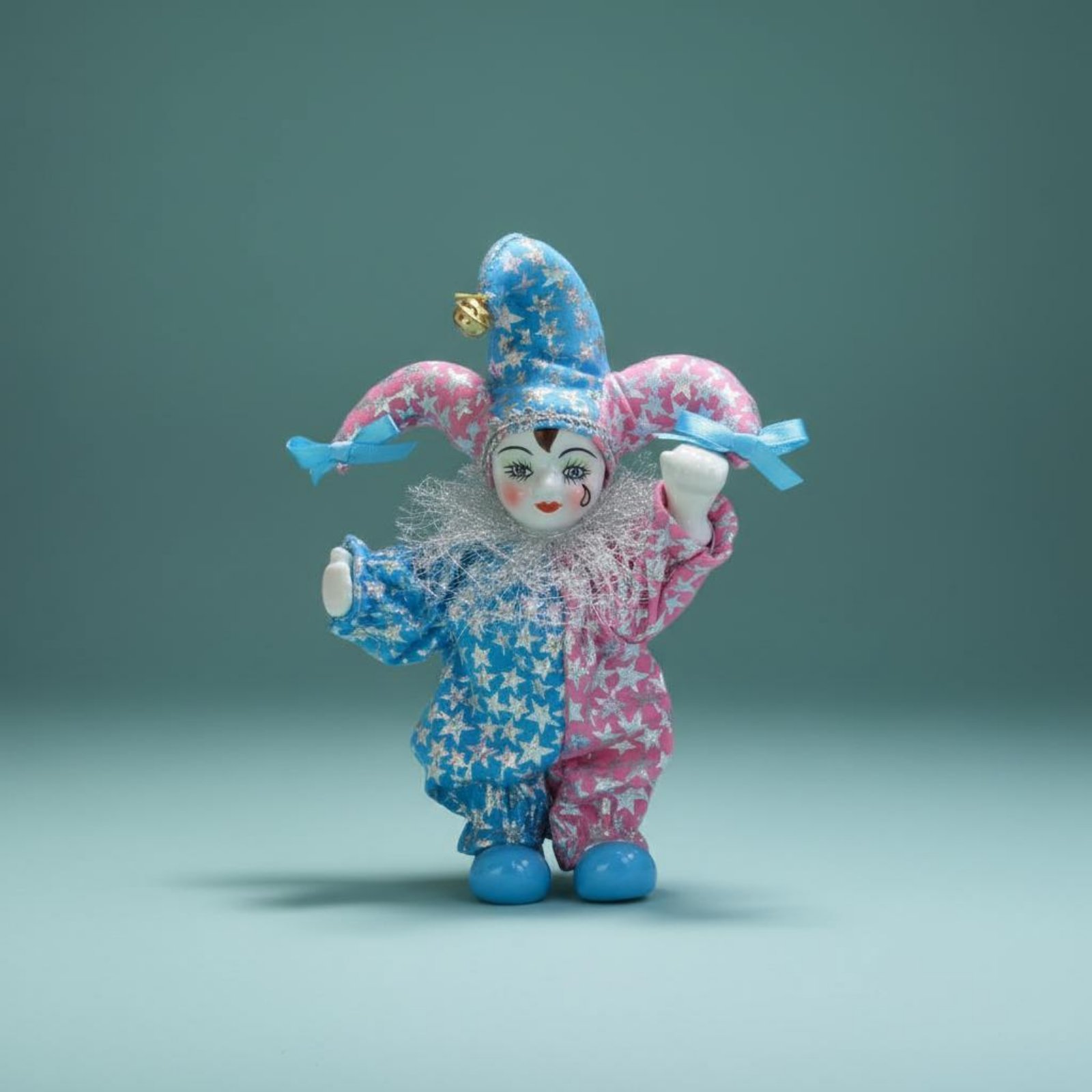 Vintage Fashion Design - Teardrop Celestial Doll Handmade Crying Clown