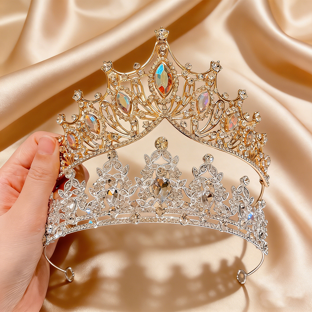 Vintage Fashion Luxury - 2Pcs Fashion Vintage Baroque Gold Tiara