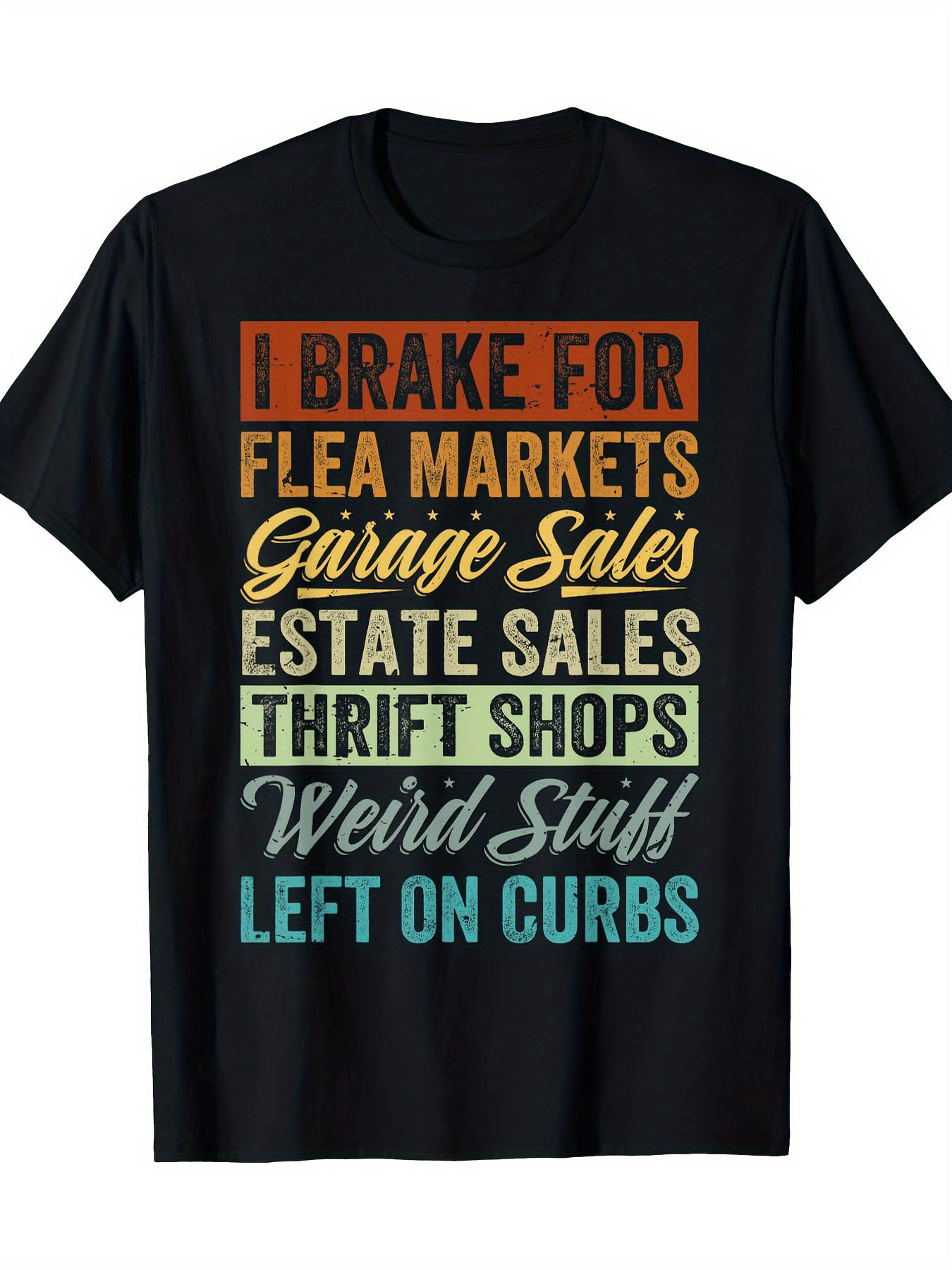 Vintage Fashion Thrift - Vintage Men's Black Graphic T-Shirt Flea