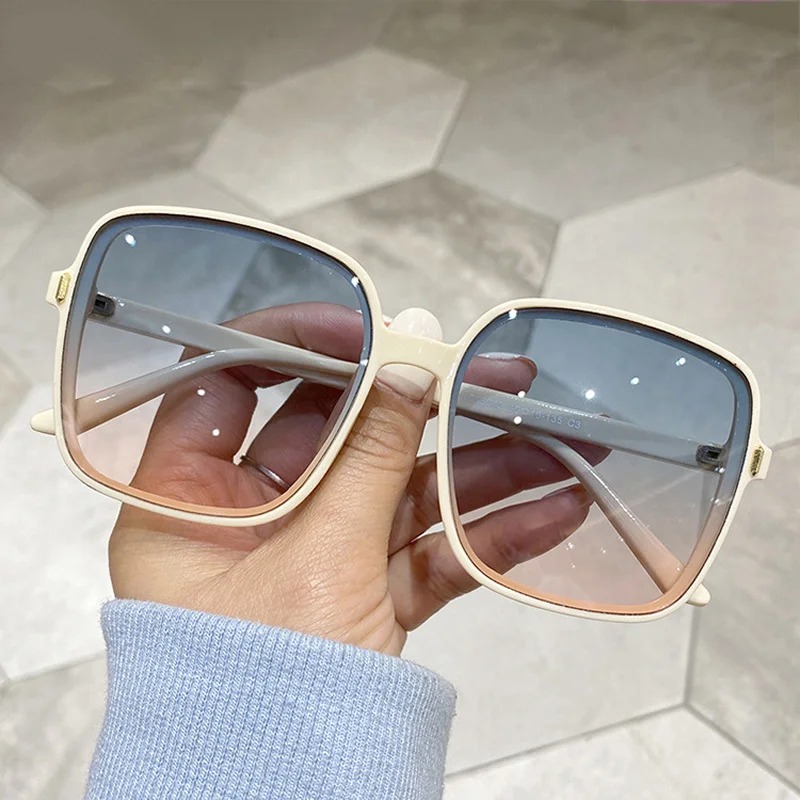 Vintage Fashion Luxury - Vintage Oversized Square Sunglasses Women Fashion