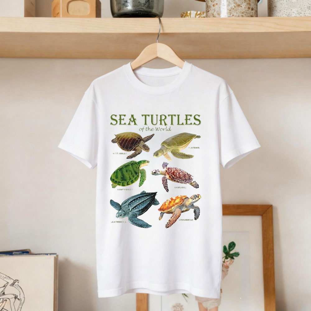 Turtleneck Knit 90S - Vintage Sea Turtles of The World