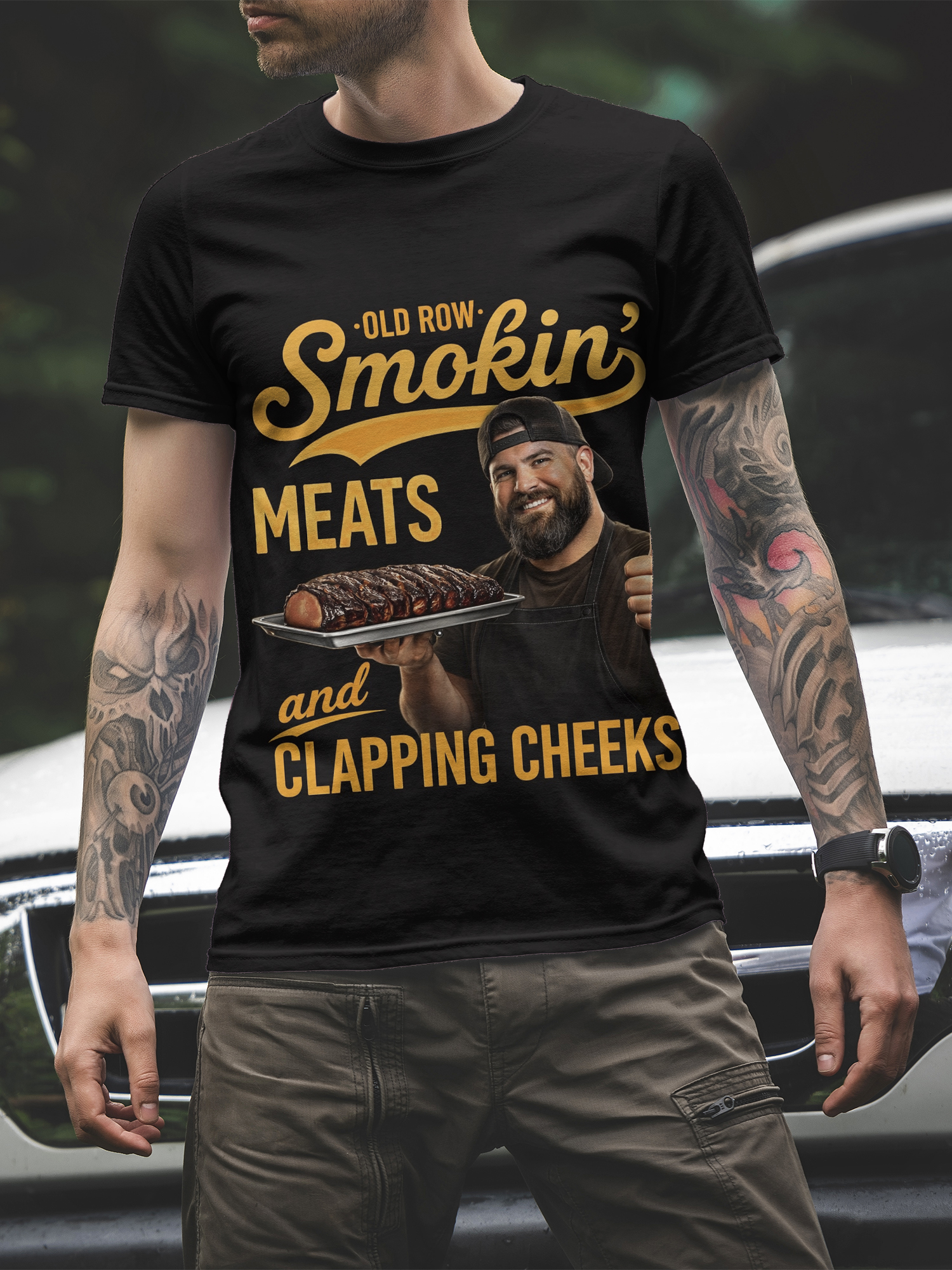 Vintage Fashion Enthusiasts - BBQ Enthusiast Graphic Tee Vintage Smokin