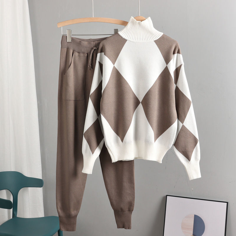 Turtleneck Knit 90S - Fall Winter Warm Knit 2 Piece