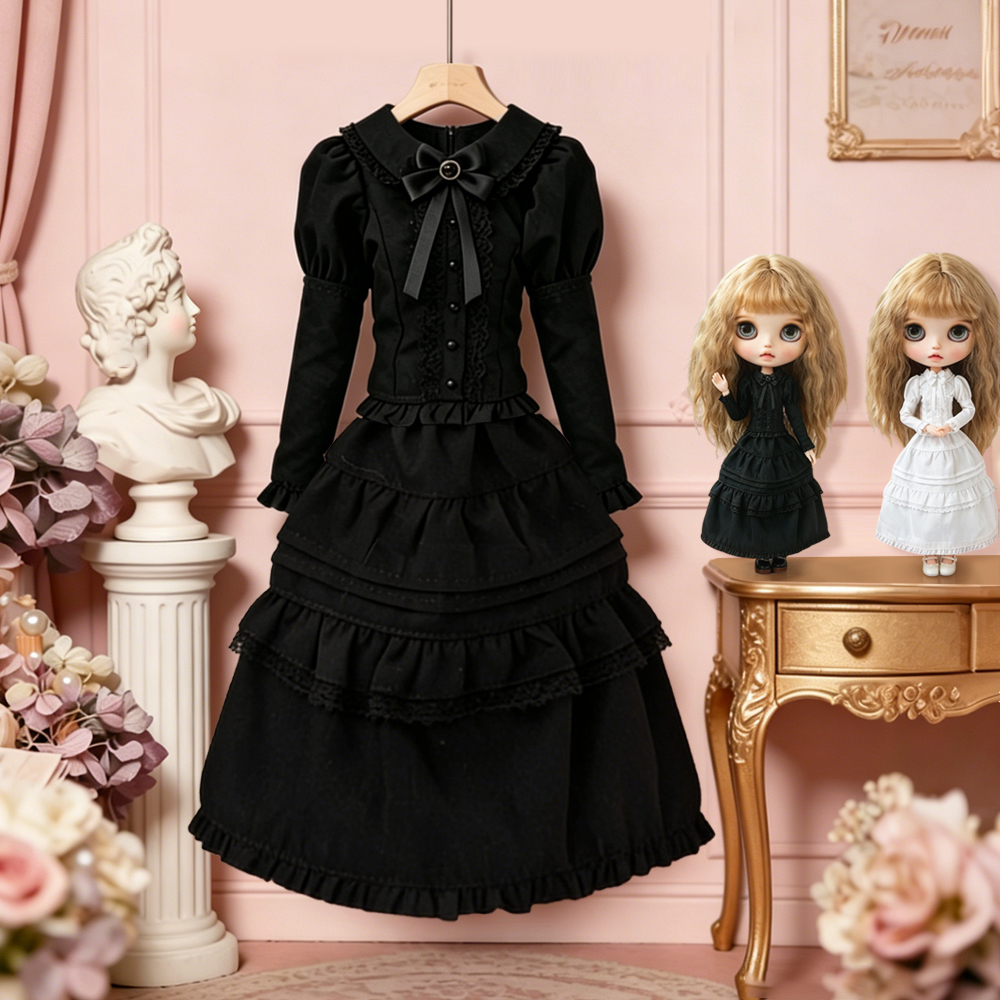 Vintage Fashion Doll - Blyth Doll Clothes long sleeve black