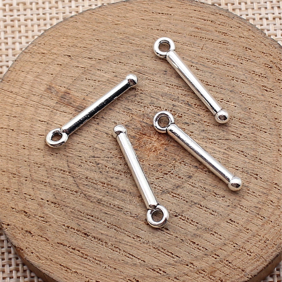 Vintage Fashion Jewelry - 80pcs 22x4.3mm(0.87x0.17inch) Antique Silver Color Drumstick