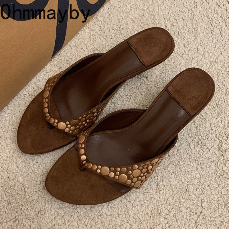 Vintage Style Women Fashion - Designer Vintage Clip Toe Women Slippers