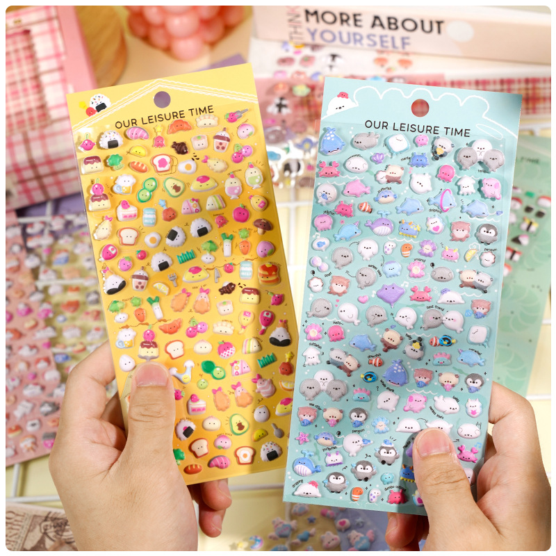 6 Sheets 3D Mini Cute Animal J - Vintage Fashion Books recension och pris