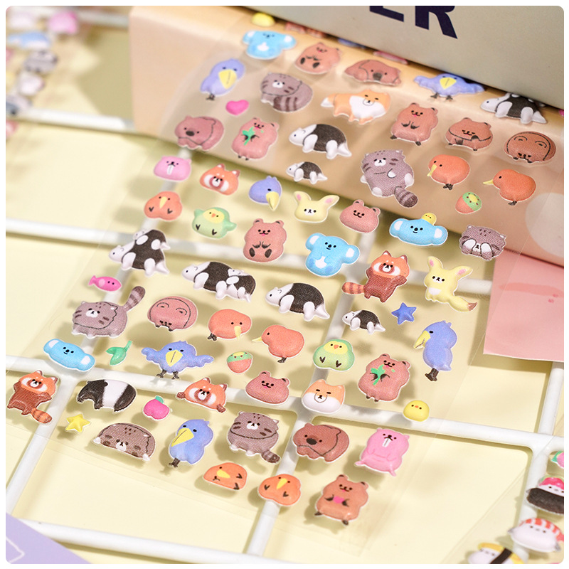 6 Sheets 3D Mini Cute Animal J - Vintage Fashion Books recension och pris