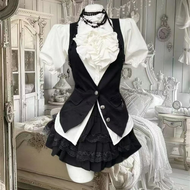 Y2k Aesthetic Lolita Style Swe - Vintage Flannel Shirt recension och pris