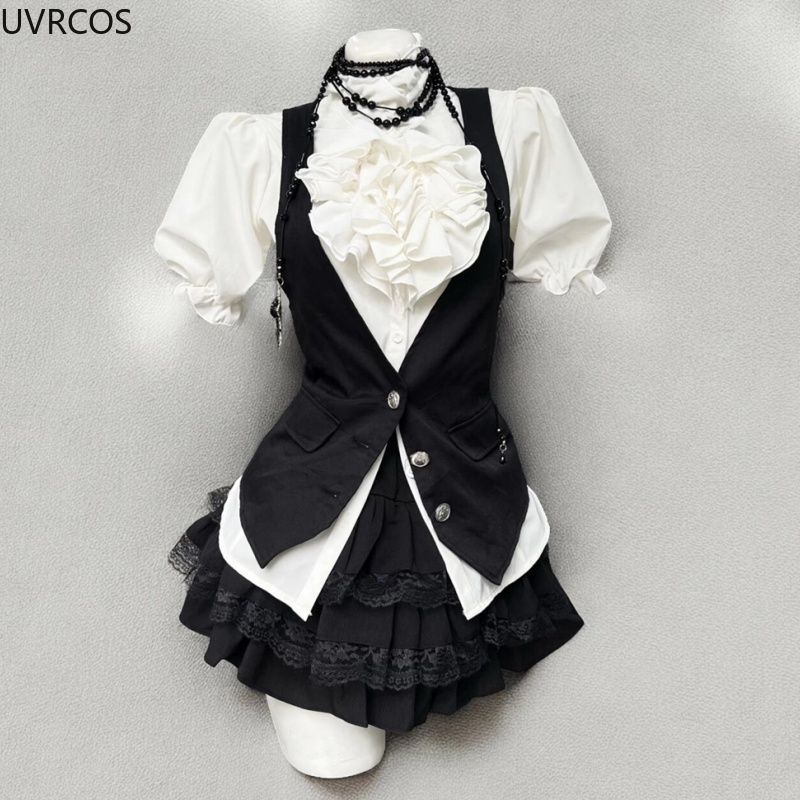 Y2k Aesthetic Lolita Style Swe - Vintage Flannel Shirt recension och pris