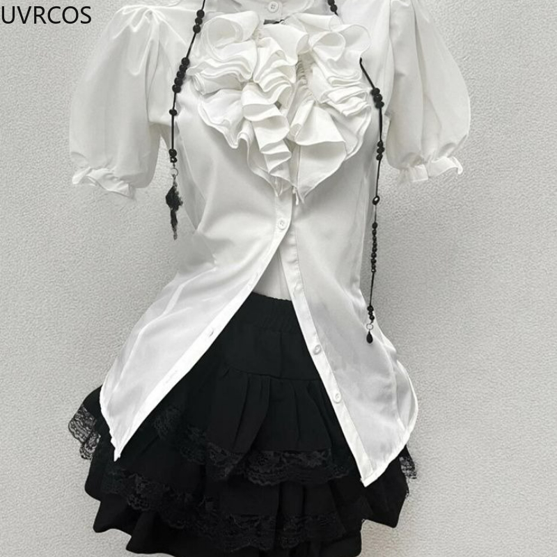 Y2k Aesthetic Lolita Style Swe - Vintage Flannel Shirt recension och pris