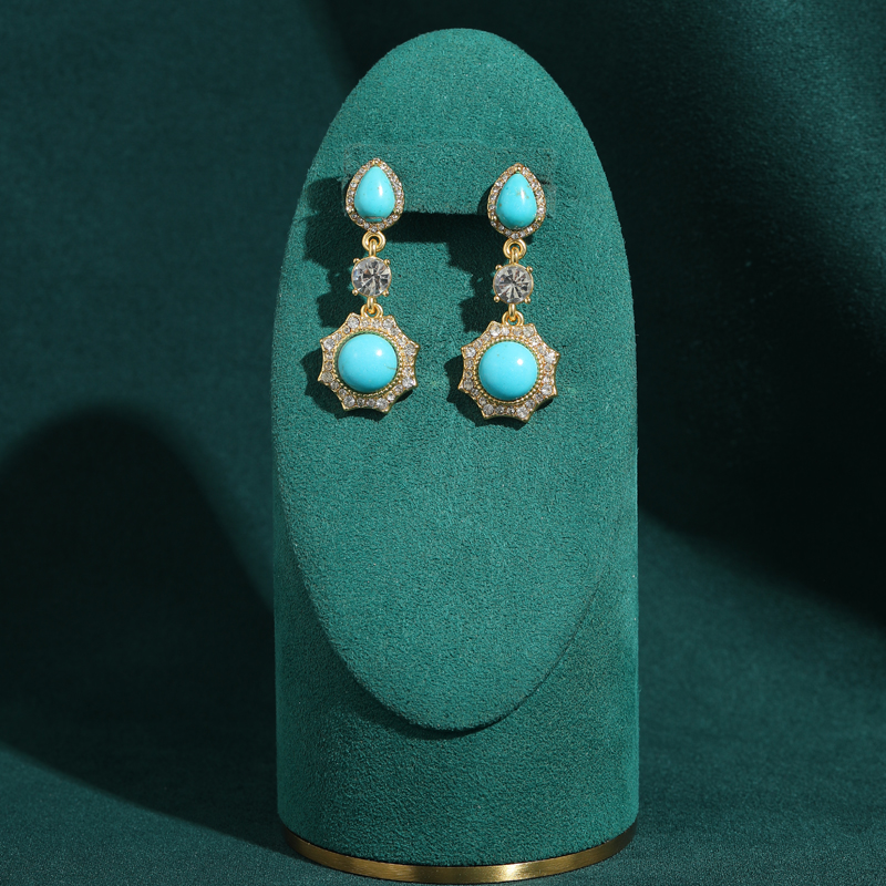 Turquoise Earrings Vintage Dro - Vintage Fashion Vogue recension och pris