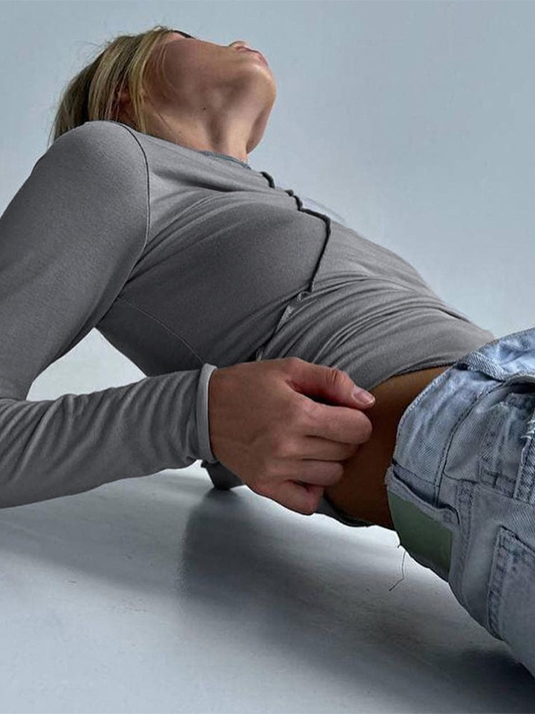 Turtleneck Y2K Long Sleeve T S - Turtleneck Knit 90S recension och pris
