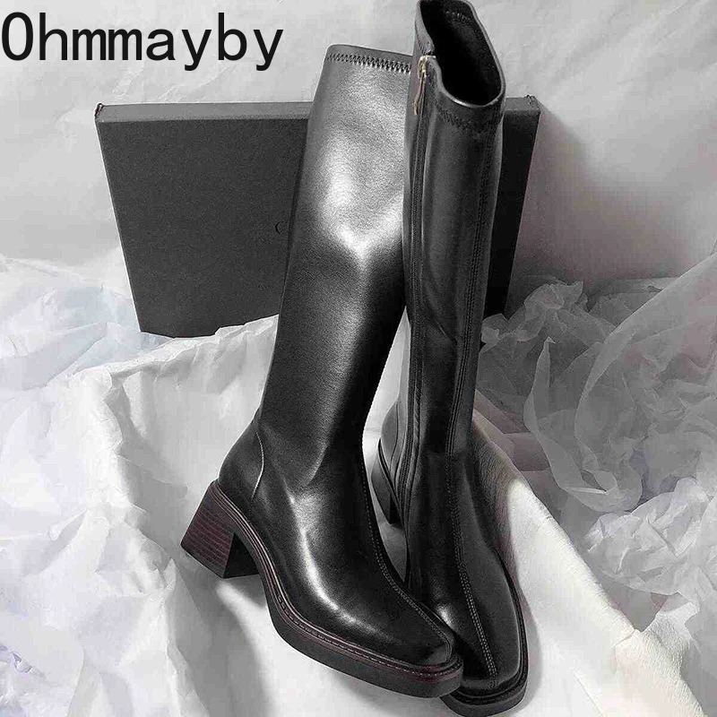 Vintage Thick Heel Women Knee  - Vintage Style Women Fashion recension och pris