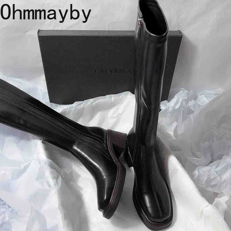 Vintage Thick Heel Women Knee  - Vintage Style Women Fashion recension och pris