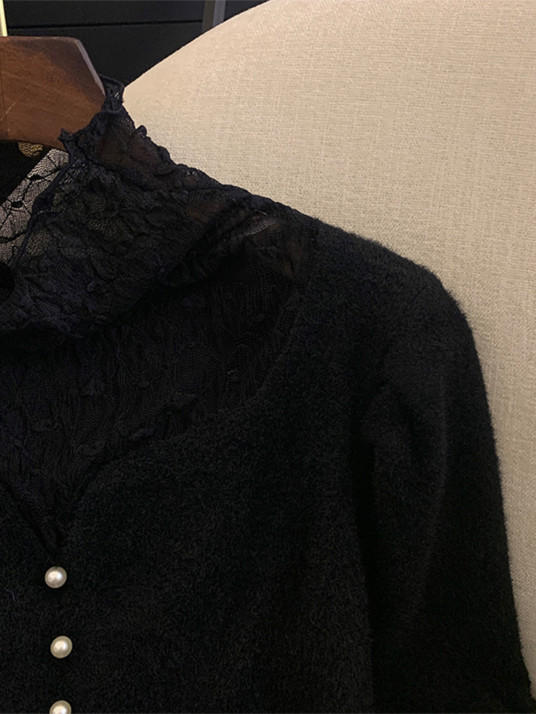 Women's Coffee Pullover Turtle - Turtleneck Knit 90S recension och pris