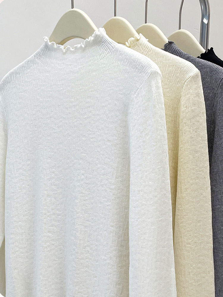 2024 Autumn New Colorful Stitc - Turtleneck Knit 90S recension och pris