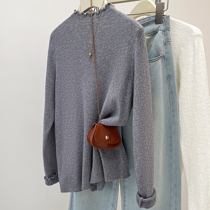 2024 Autumn New Colorful Stitc - Turtleneck Knit 90S recension och pris