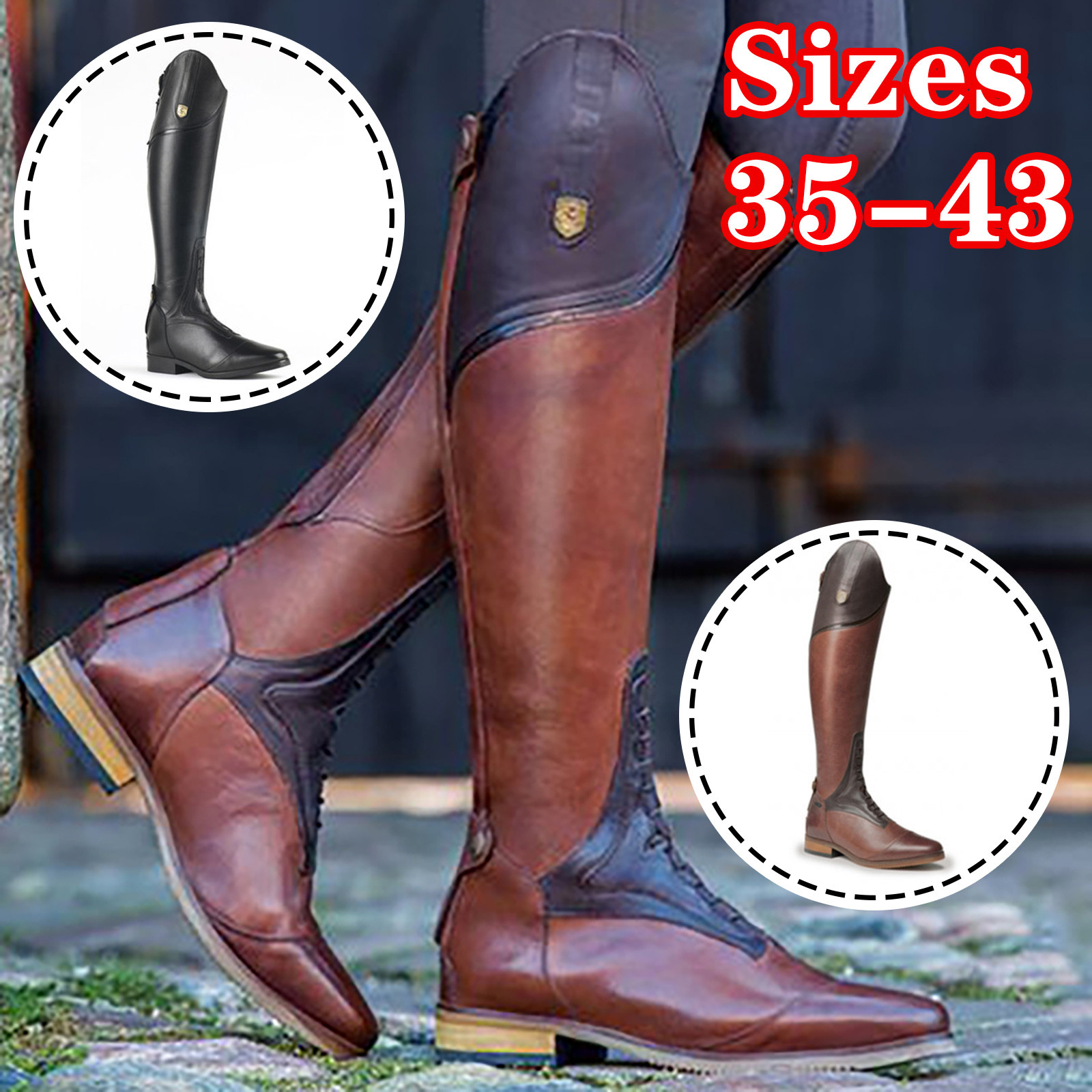 Knee High Boot Casual Boot Fas - Vintage Style Women Fashion recension och pris