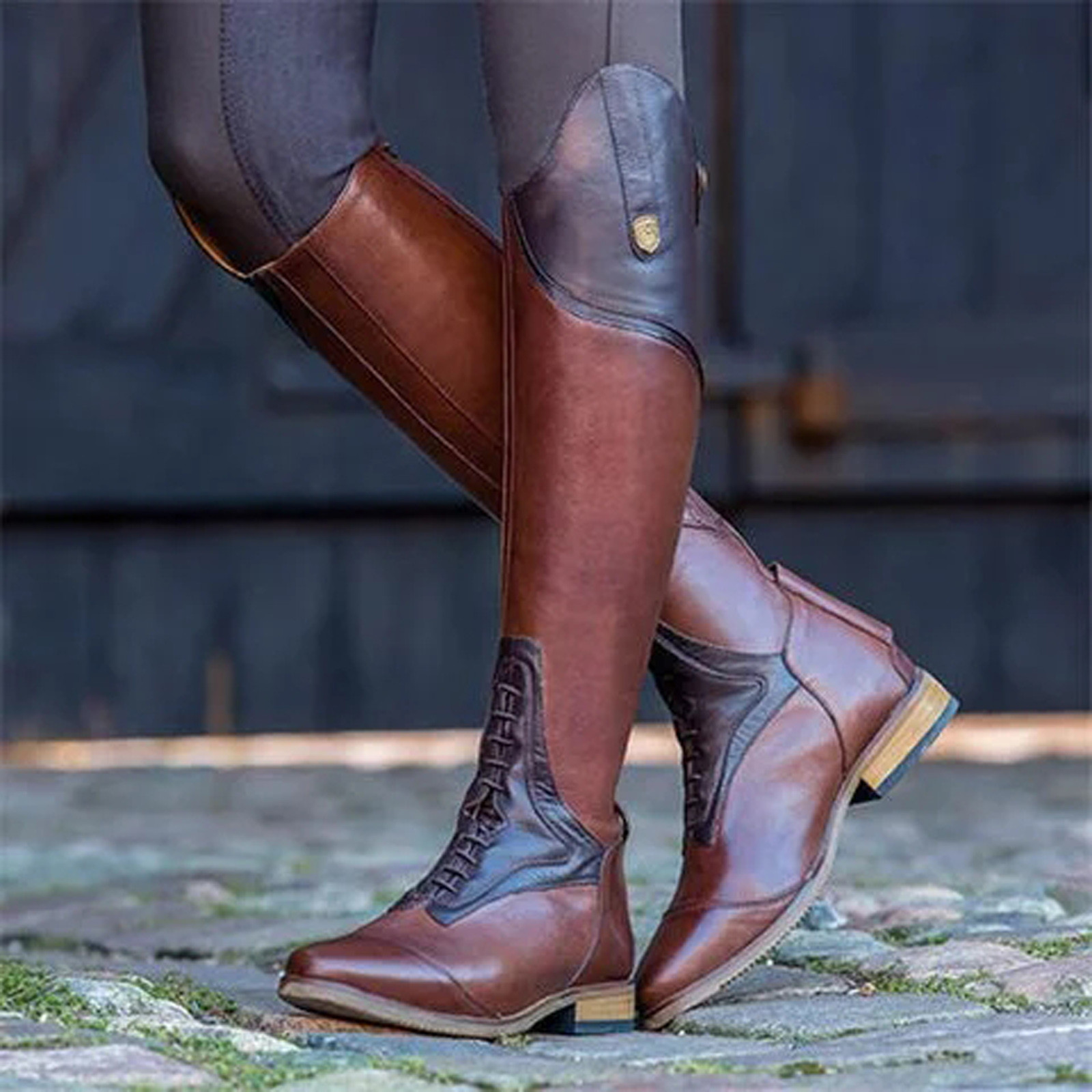 Knee High Boot Casual Boot Fas - Vintage Style Women Fashion recension och pris