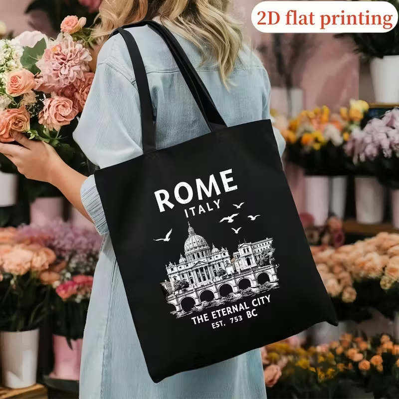 Vintage Rome Italy Canvas Tote - Vintage Fashion Rome recension och pris