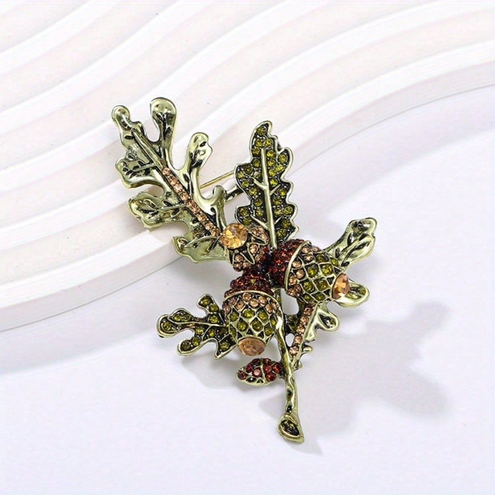 Vintage Gold-Tone Acorn & Oak  - Vintage Fashion Enthusiasts recension och pris