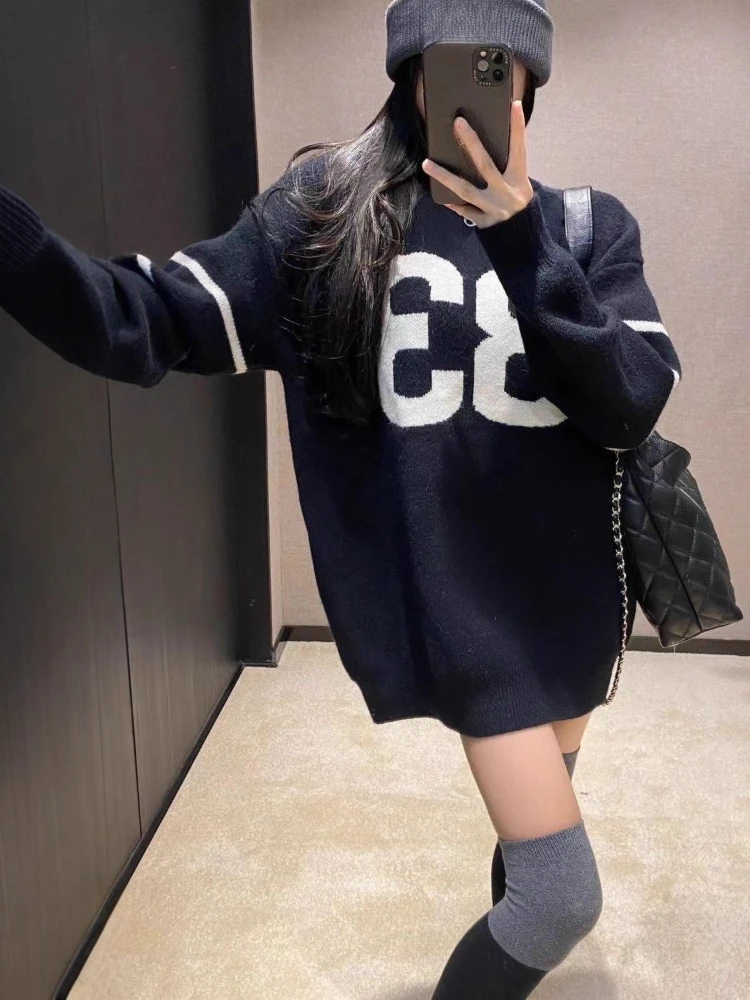Y2K Vintage Knitted Sweater Wo - Usa Vintage Fashion recension och pris