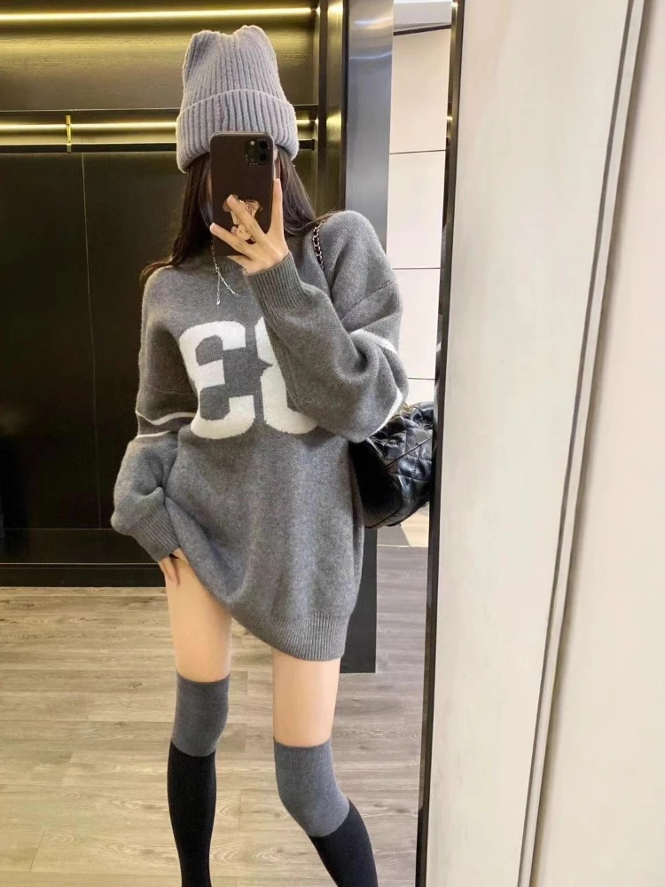 Y2K Vintage Knitted Sweater Wo - Usa Vintage Fashion recension och pris