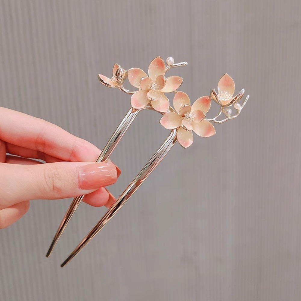 1pc U Shaped Flower Hair Stick - Vintage Fashion Jewelry recension och pris