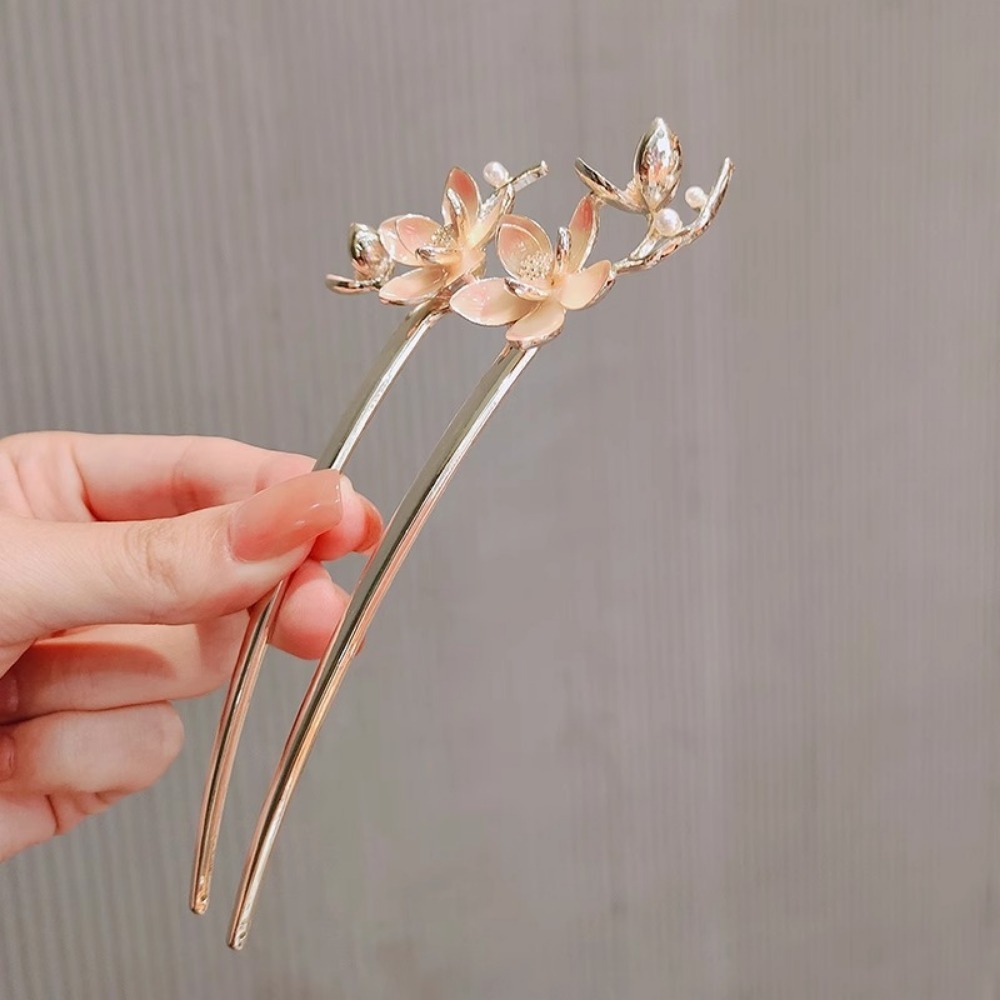 1pc U Shaped Flower Hair Stick - Vintage Fashion Jewelry recension och pris