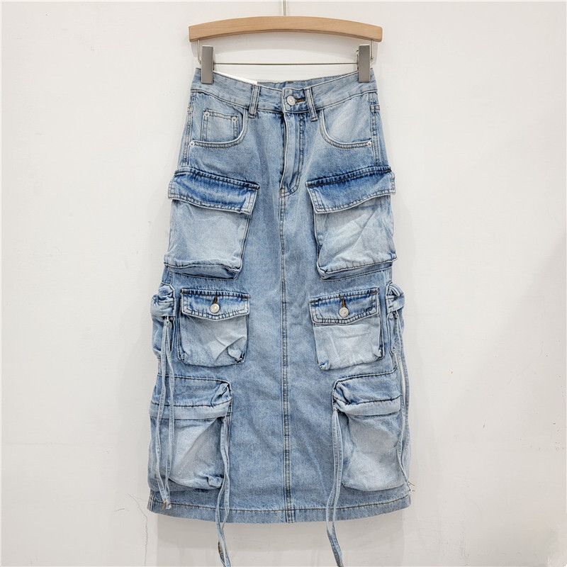 Women's Denim Workwear Skirt H - Vintage Fashion Influencers recension och pris