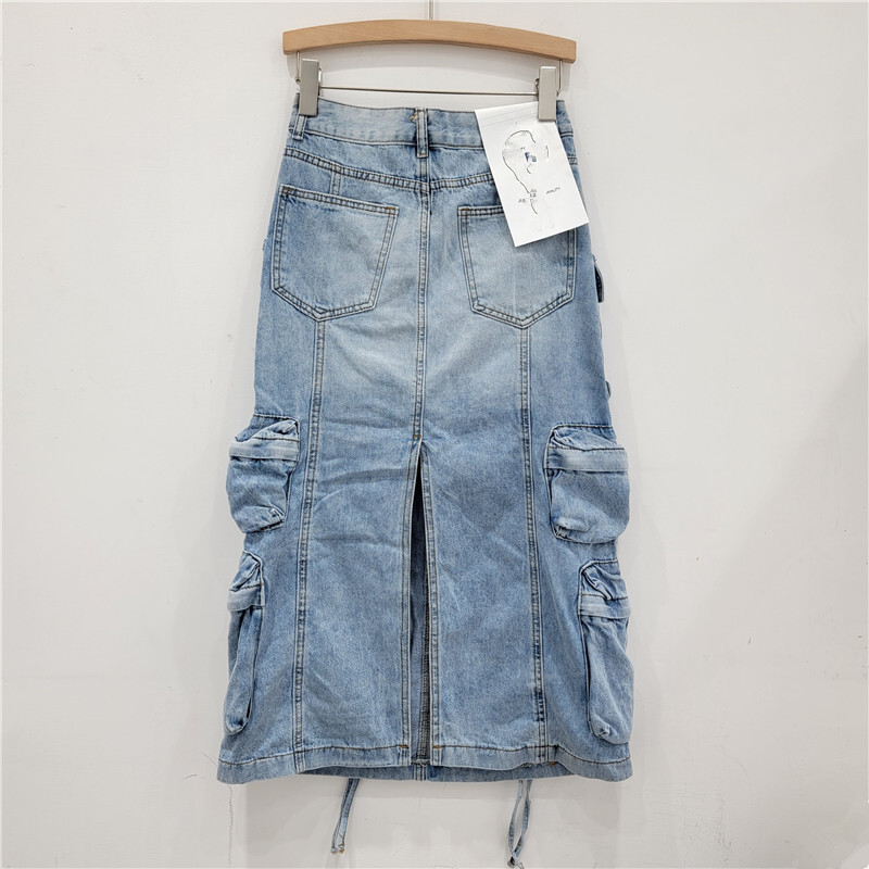 Women's Denim Workwear Skirt H - Vintage Fashion Influencers recension och pris