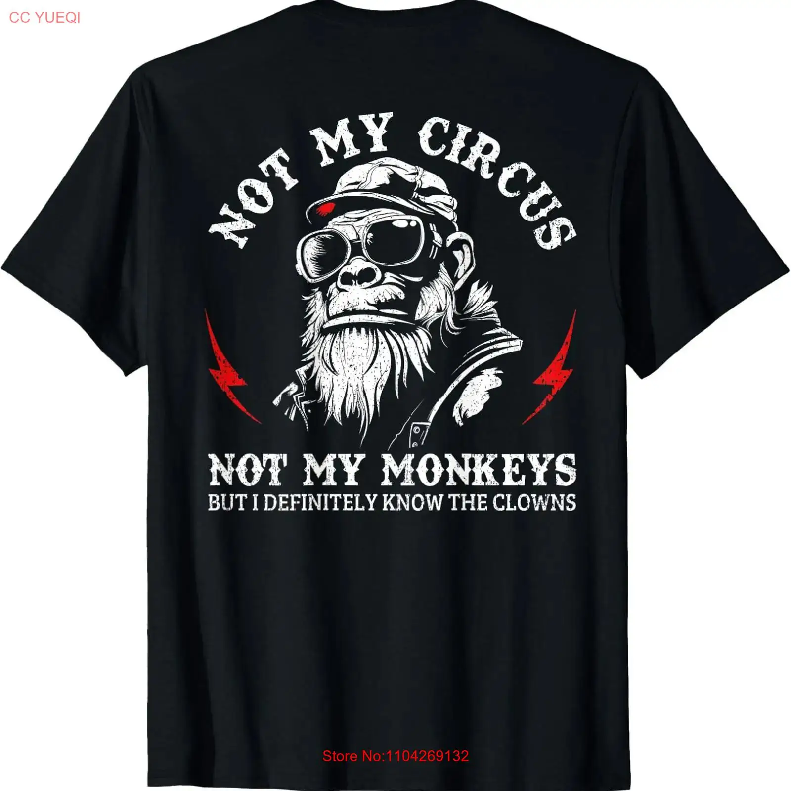 Not My Circus Monkeys Funny Go - Vintage Flannel Shirt recension och pris
