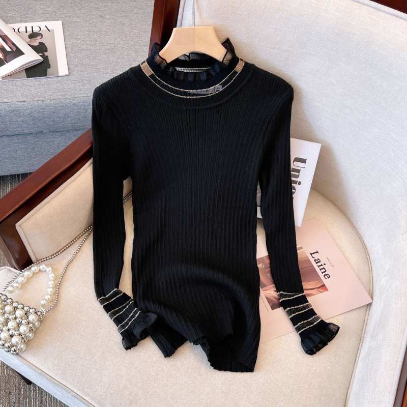 Black Warm 3 Piece Sets Womens - Turtleneck Knit 90S recension och pris