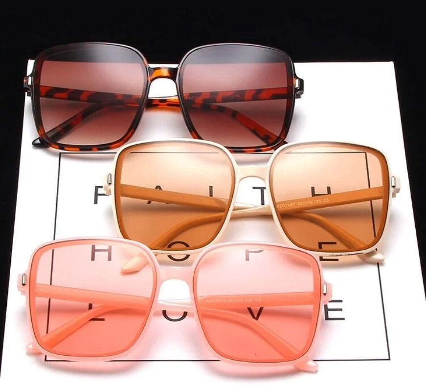 Vintage Oversized Square Sungl - Vintage Fashion Luxury recension och pris