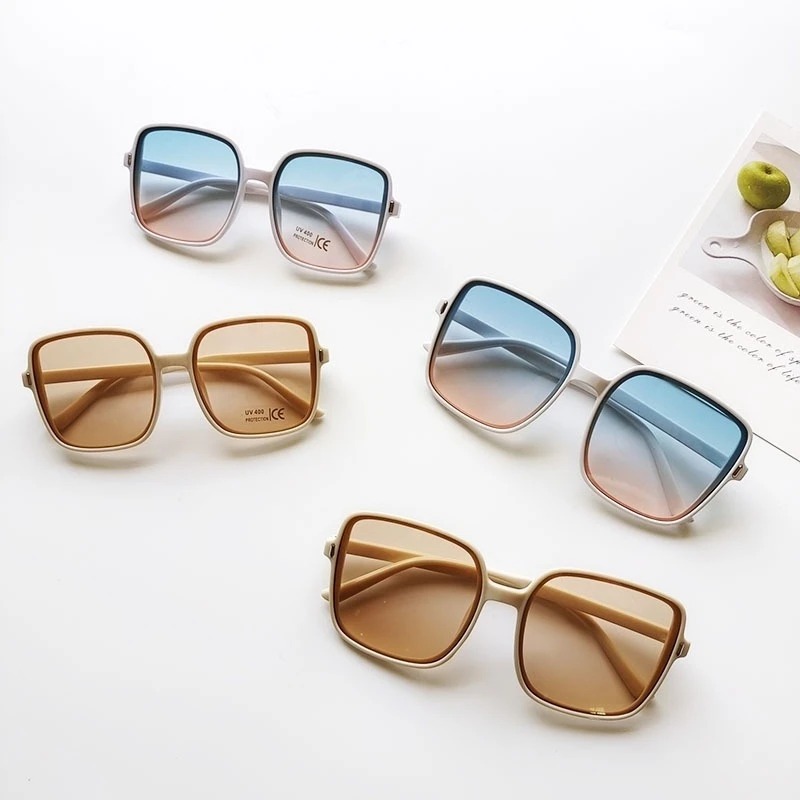 Vintage Oversized Square Sungl - Vintage Fashion Luxury recension och pris