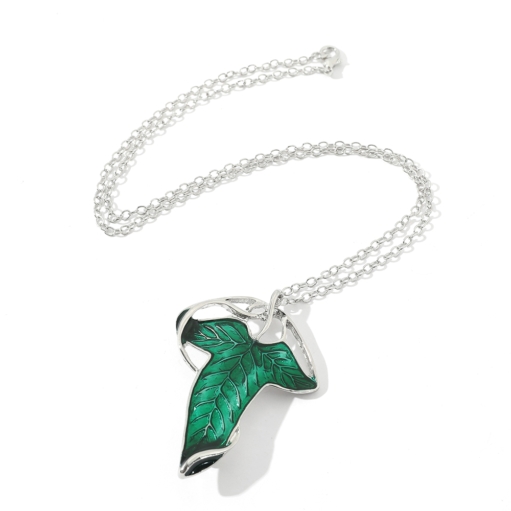Vintage Green Leaf Pendant Nec - Vintage Fashion Jewelry recension och pris