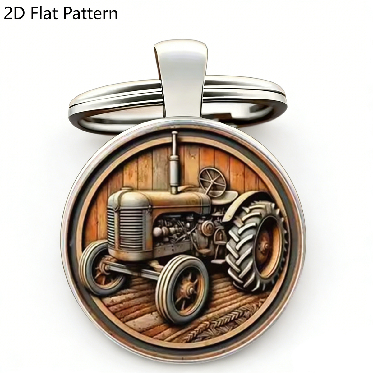 1pc Retro Tractor Keychain Vin - Vintage Fashion Enthusiasts recension och pris
