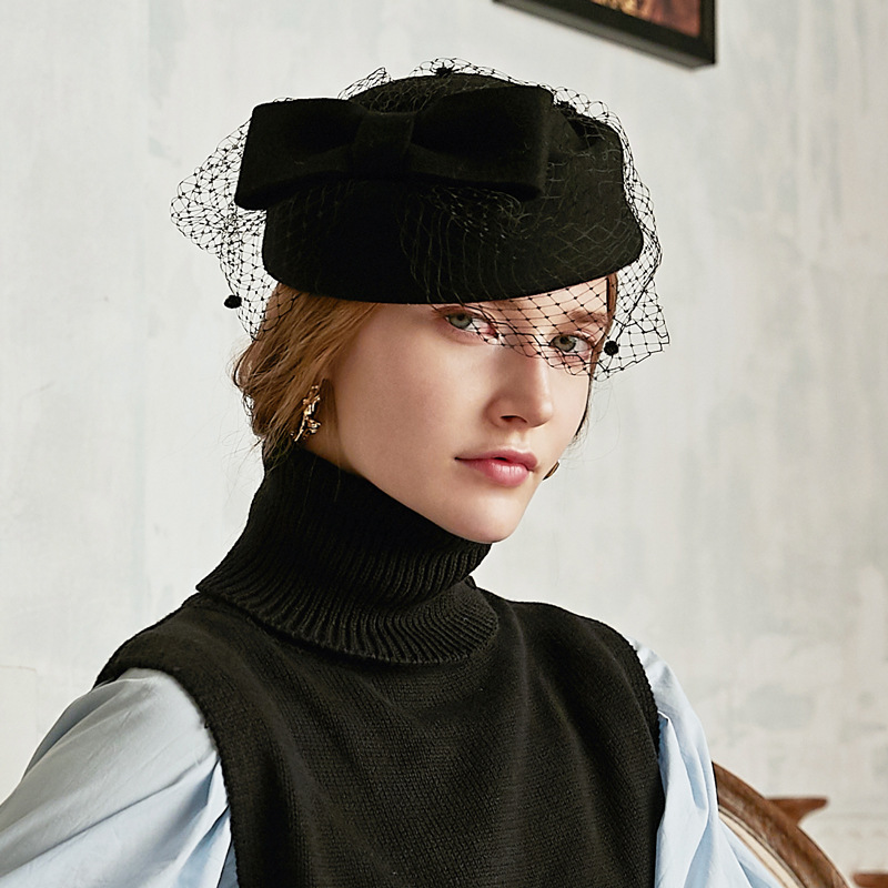 British Style Wool Beret with  - Vintage Fashion Influencers recension och pris