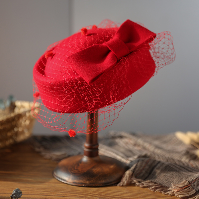 British Style Wool Beret with  - Vintage Fashion Influencers recension och pris