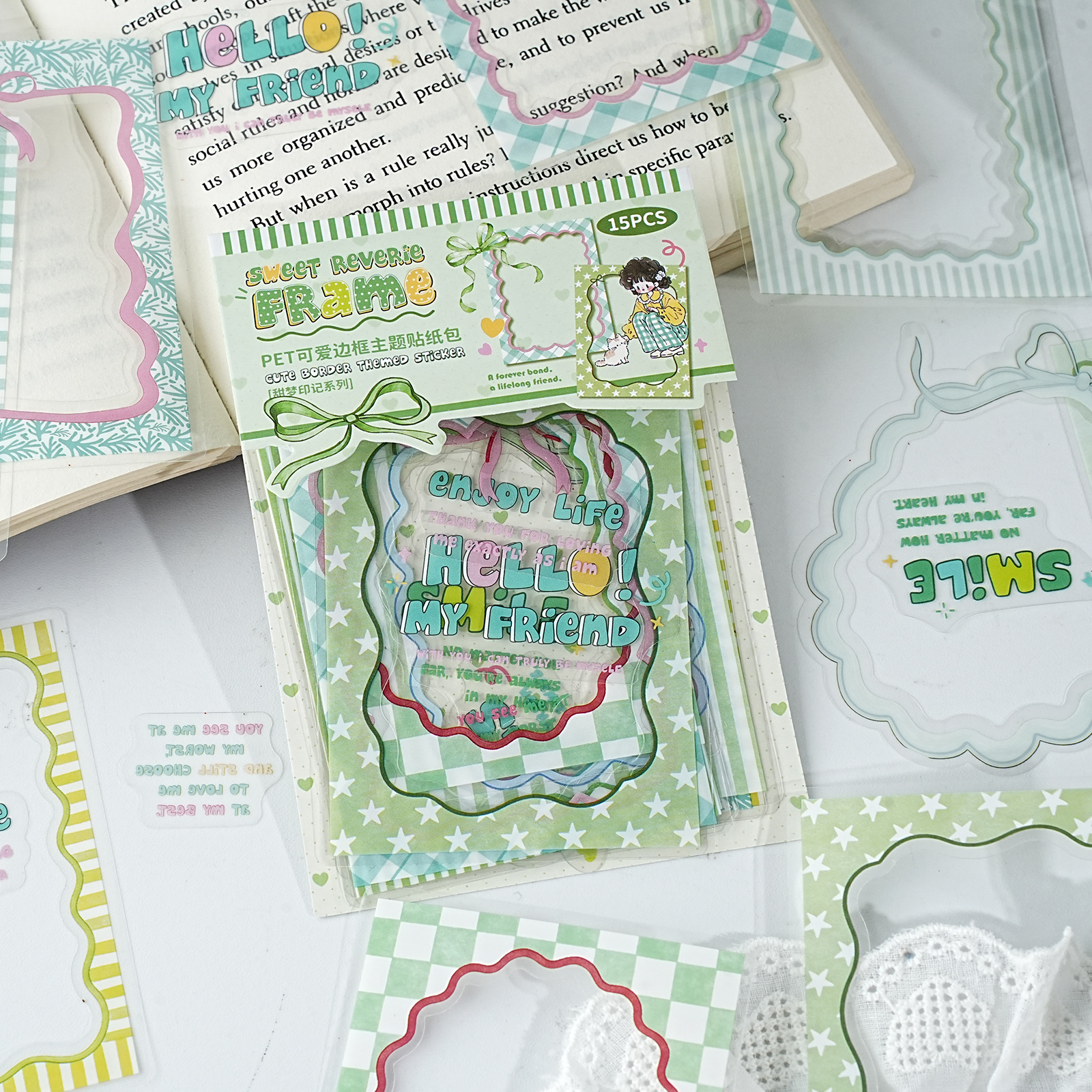Etori Life Fresh Green Border  - Vintage Fashion Books recension och pris