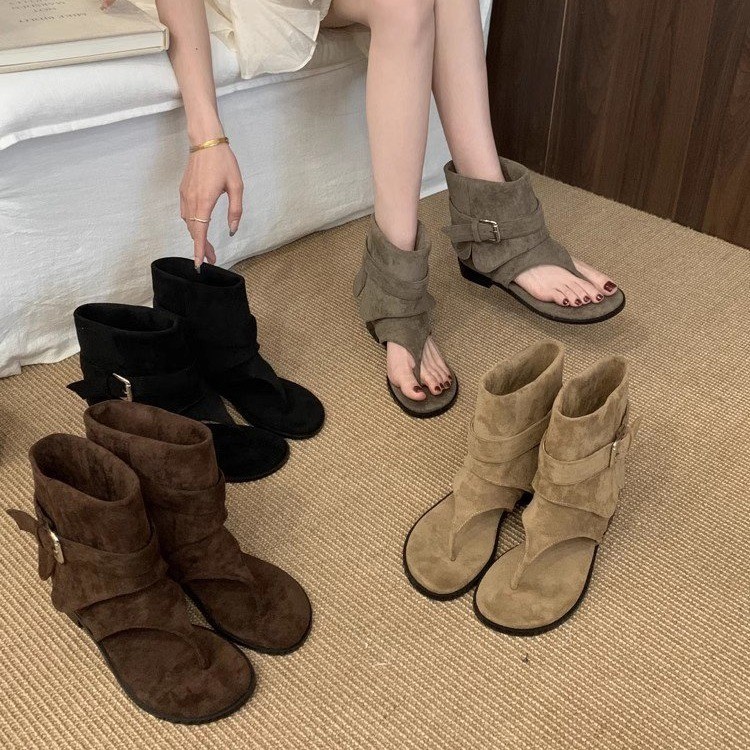 Women Peep Toe Boots Summer Ne - Vintage Fashion Luxury recension och pris