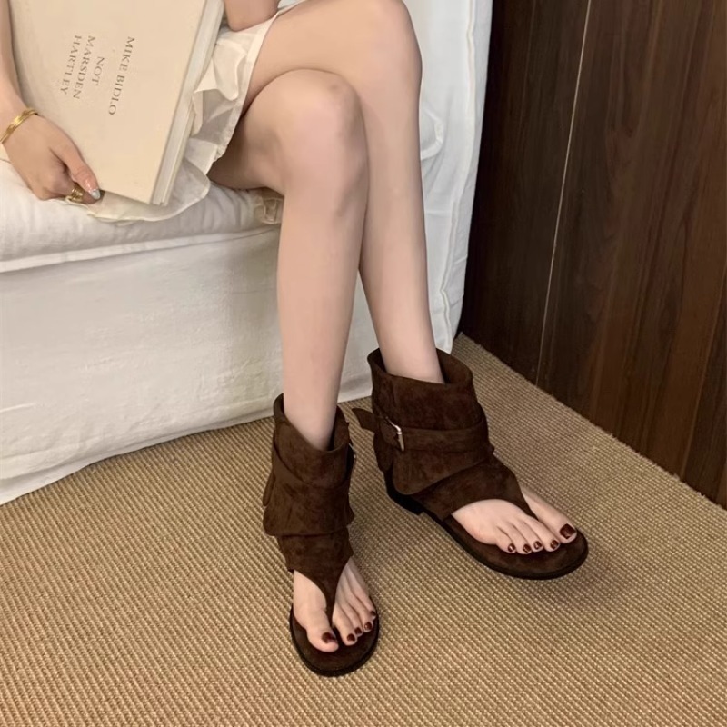 Women Peep Toe Boots Summer Ne - Vintage Fashion Luxury recension och pris