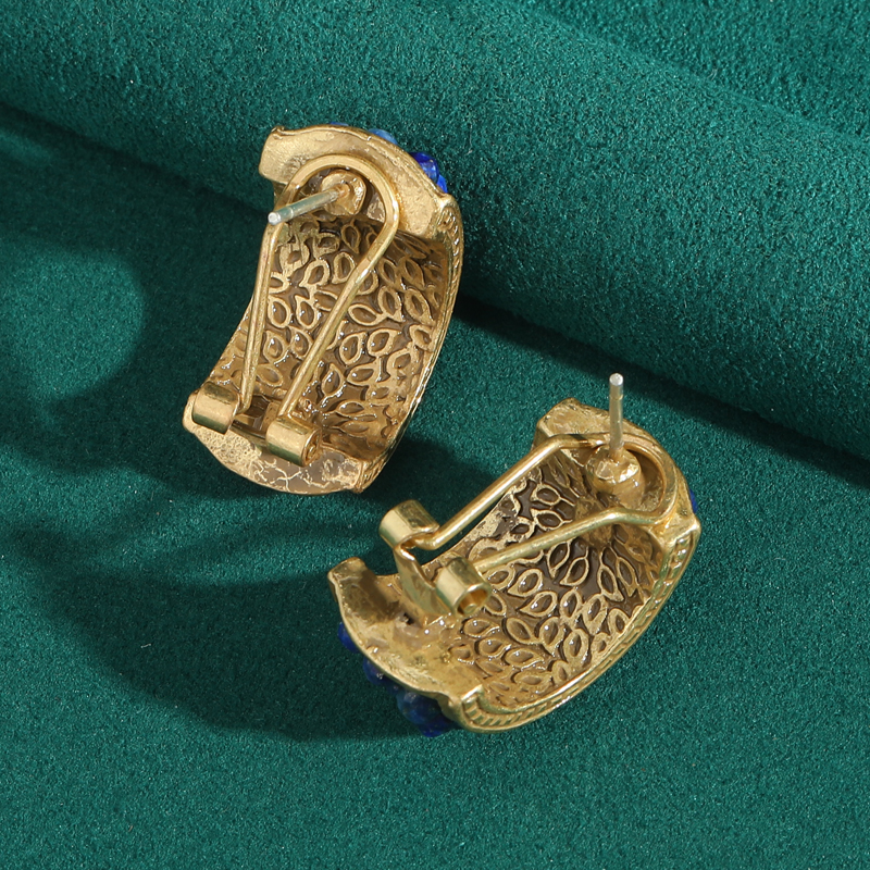 Vintage Lapis Lazuli Stud Earr - Vintage Fashion Trends 2025 recension och pris