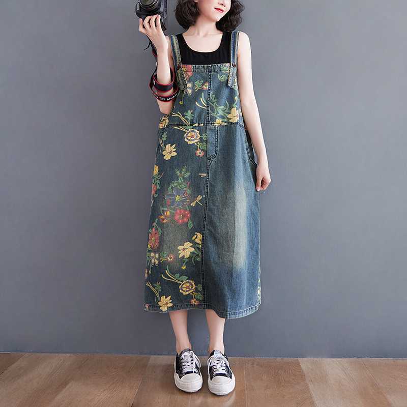 Autumn Vintage Washed Denim Dr - Vintage Style Women Fashion recension och pris
