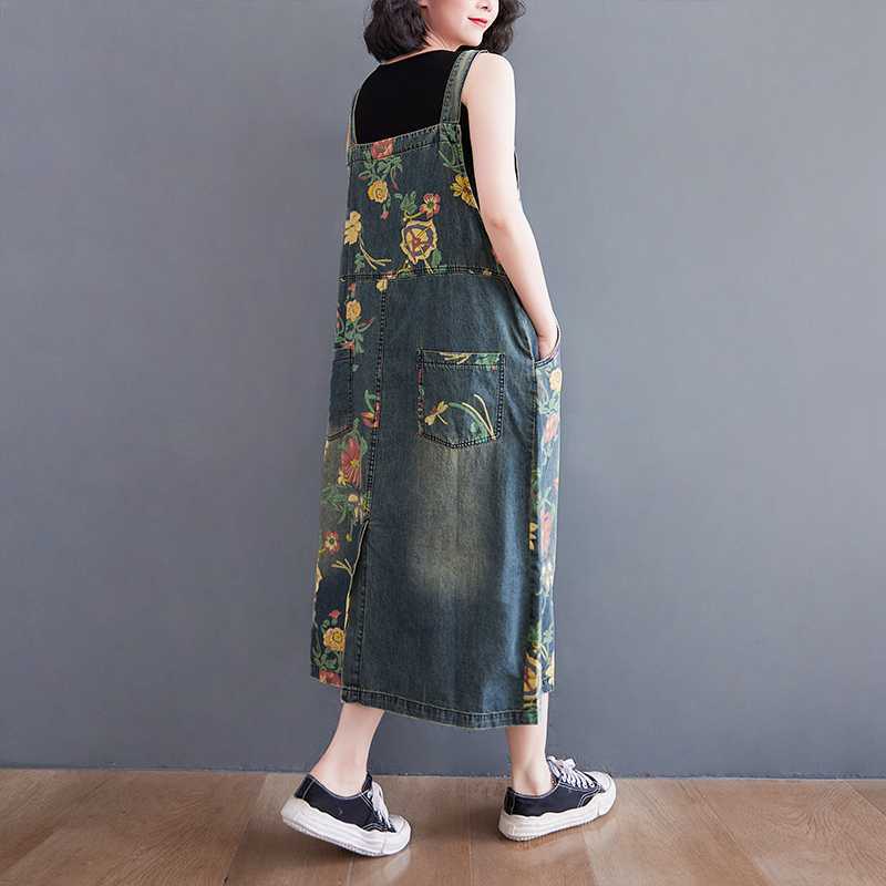 Autumn Vintage Washed Denim Dr - Vintage Style Women Fashion recension och pris