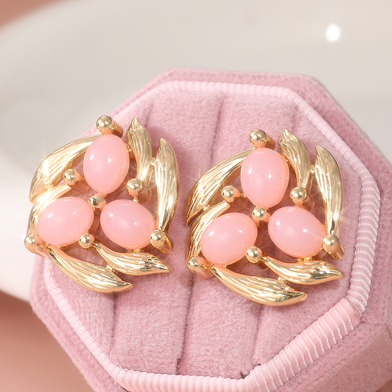 Vintage Inlay Pink Stone Flowe - Vintage Fashion Vogue recension och pris