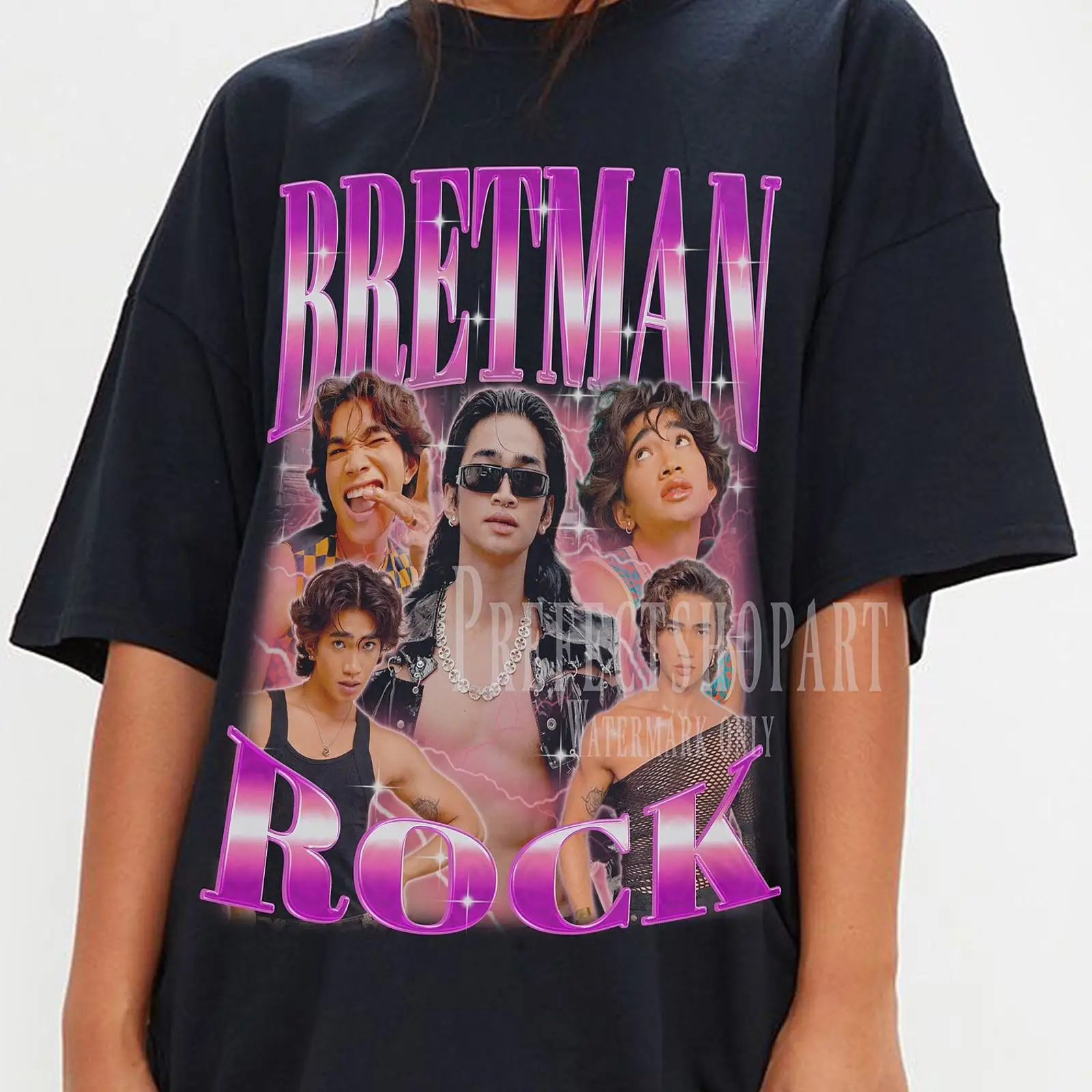 Bretman Rock Retro T Shirt Vin - Vintage Fashion Influencers recension och pris