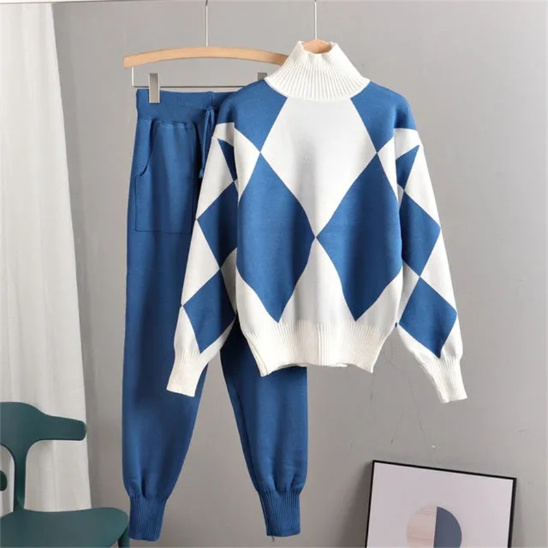 Fall Winter Warm Knit 2 Piece  - Turtleneck Knit 90S recension och pris