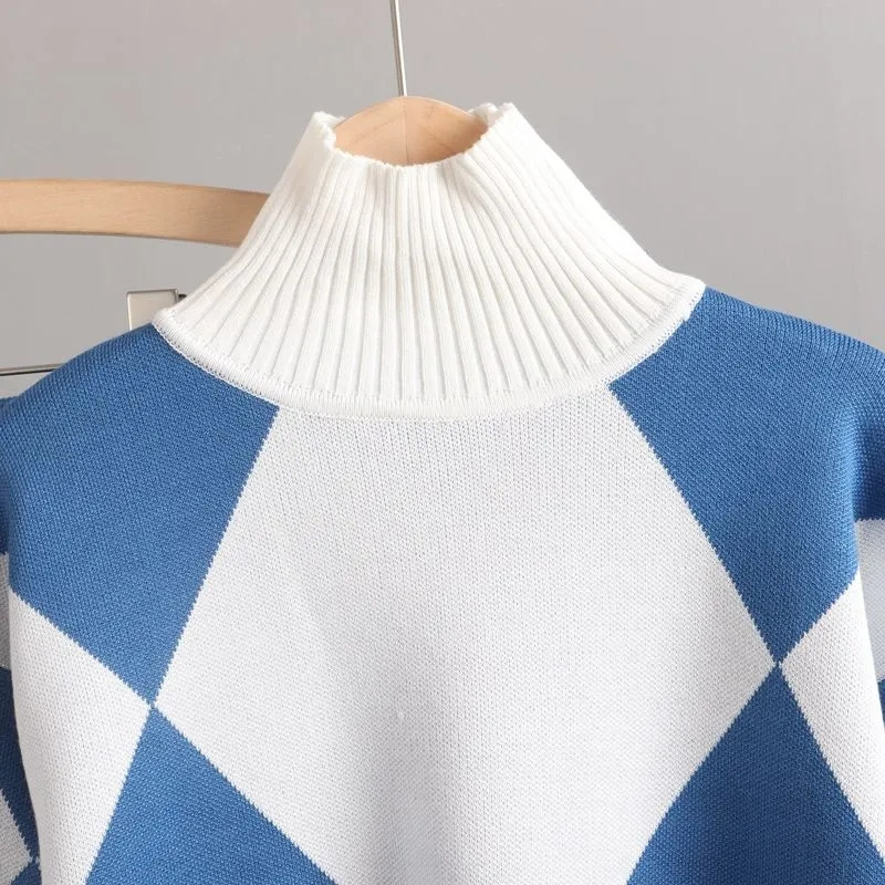 Fall Winter Warm Knit 2 Piece  - Turtleneck Knit 90S recension och pris